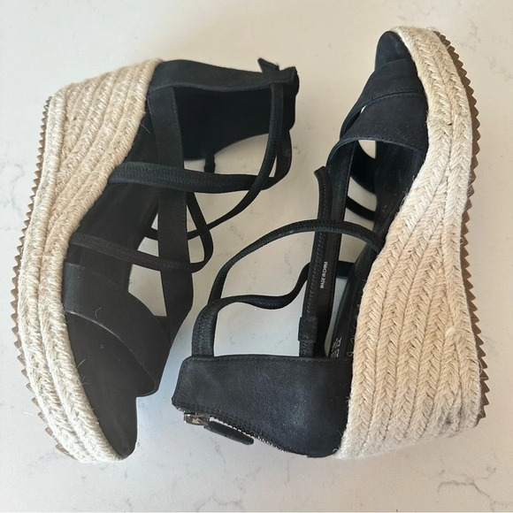 Eileen Fisher Wanda Tumbled Nubuck Espadrille Size: 5 - Picture 4 of 7